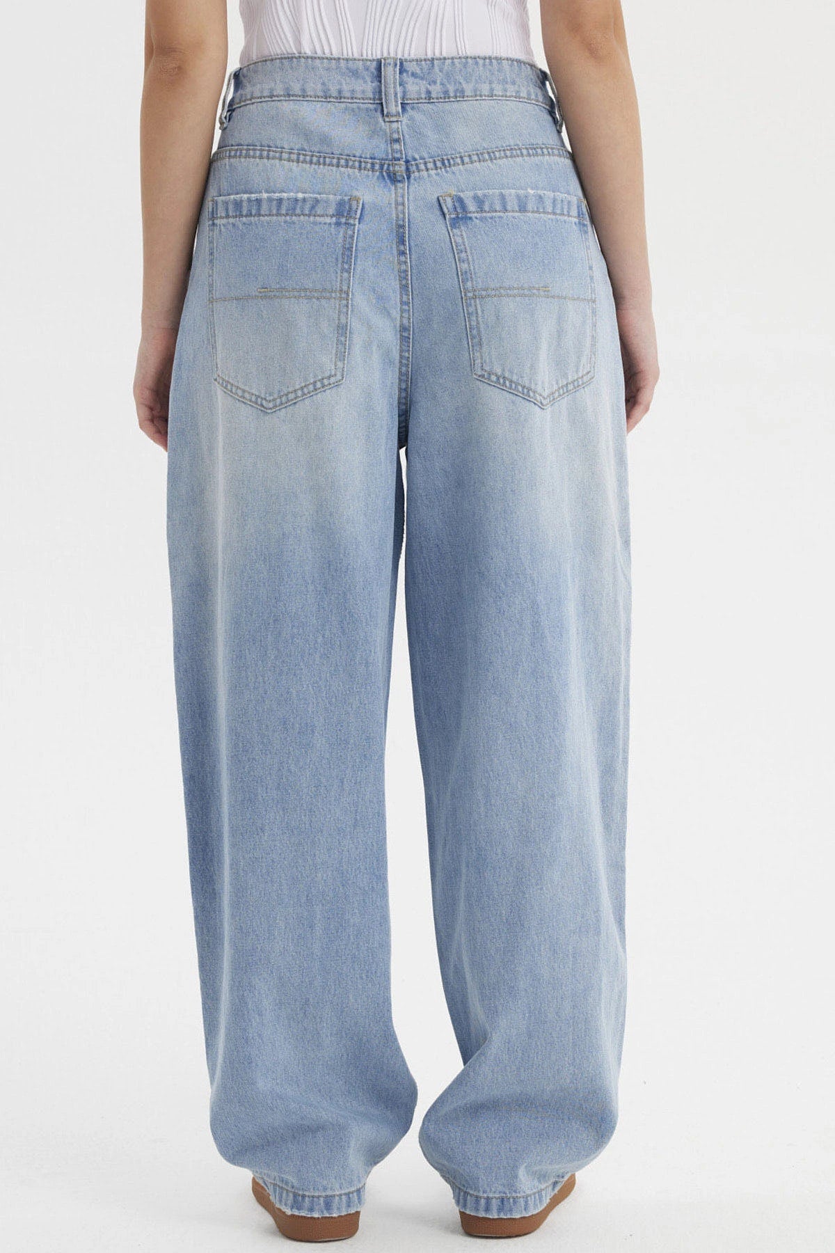 Jeans Mujer Baggy Chino Azul Claro