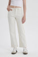 Jeans Mujer Calce Recto Crudo