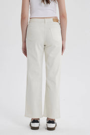 Jeans Mujer Calce Recto Crudo
