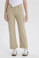 Jeans Calce Recto Mujer Kaki