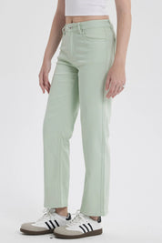 Jeans Mujer Calce Recto Verde Agua