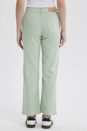 Jeans Mujer Calce Recto Verde Agua