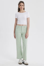 Jeans Mujer Calce Recto Verde Agua