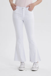 Jeans Mujer Flare Monse Blanco