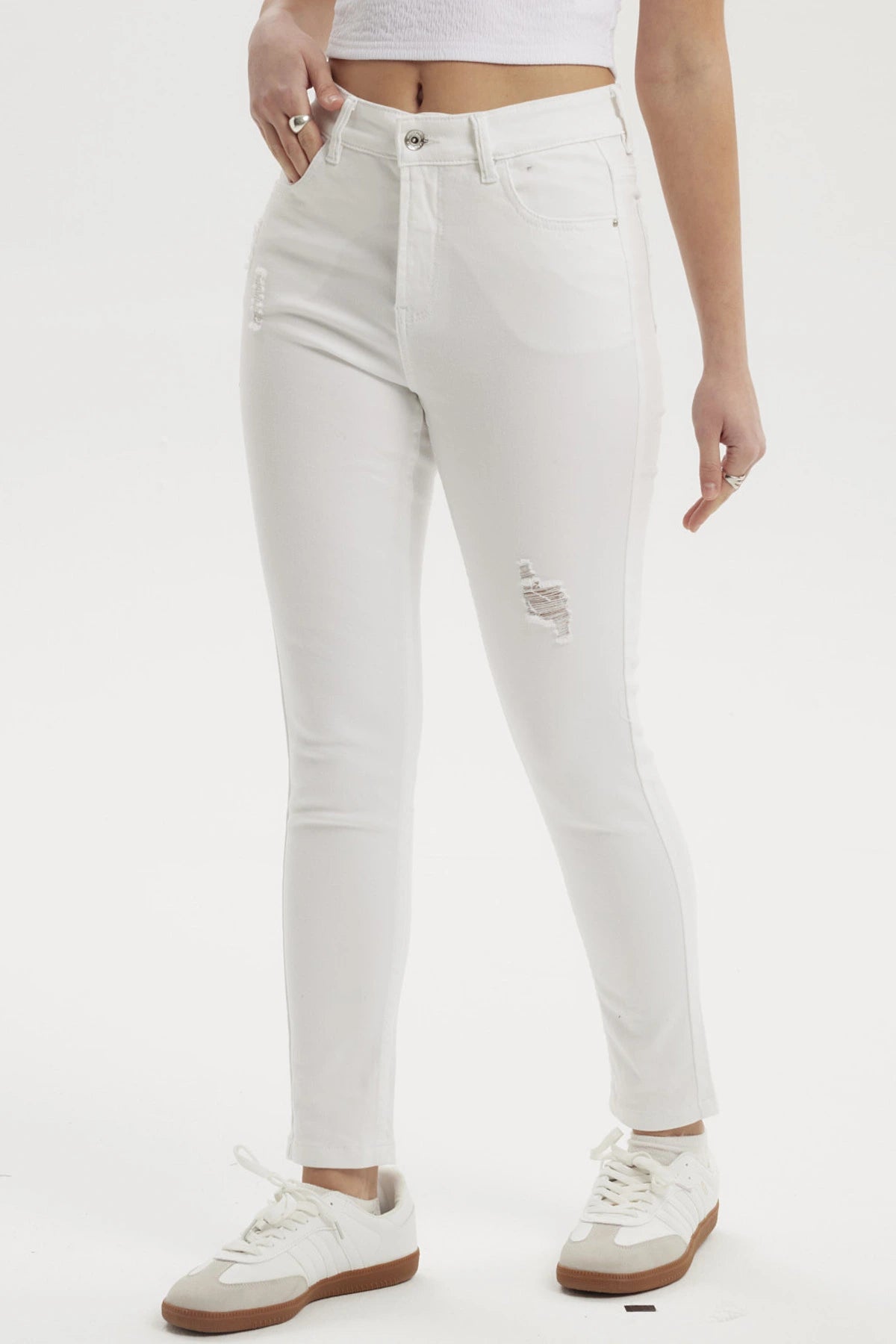 Jeans Mujer Super Skinny Lia Blanco