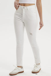 Jeans Mujer Super Skinny Lia Blanco