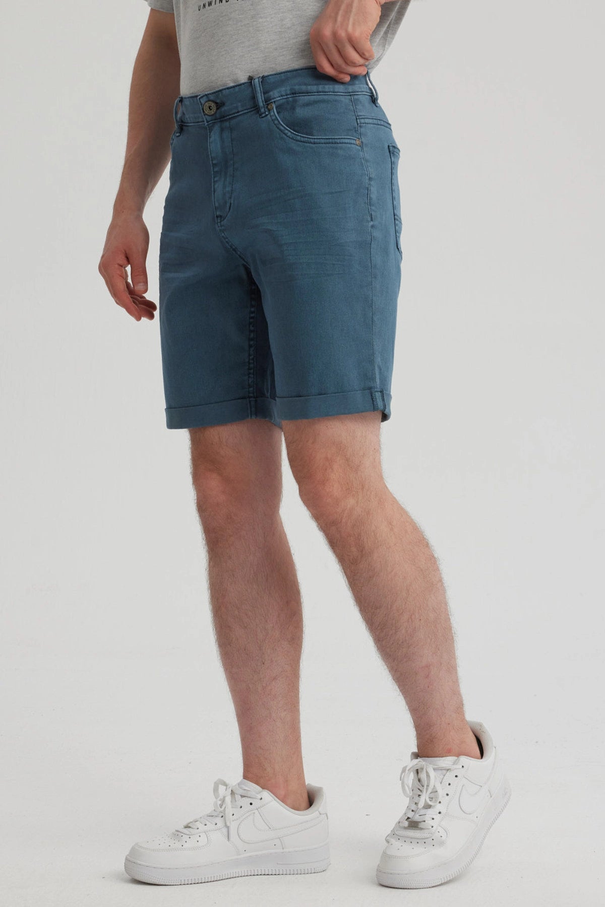 Bermuda Hombre Color Moda Petroleo