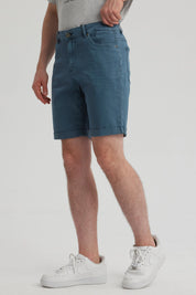 Bermuda Hombre Color Moda Petroleo