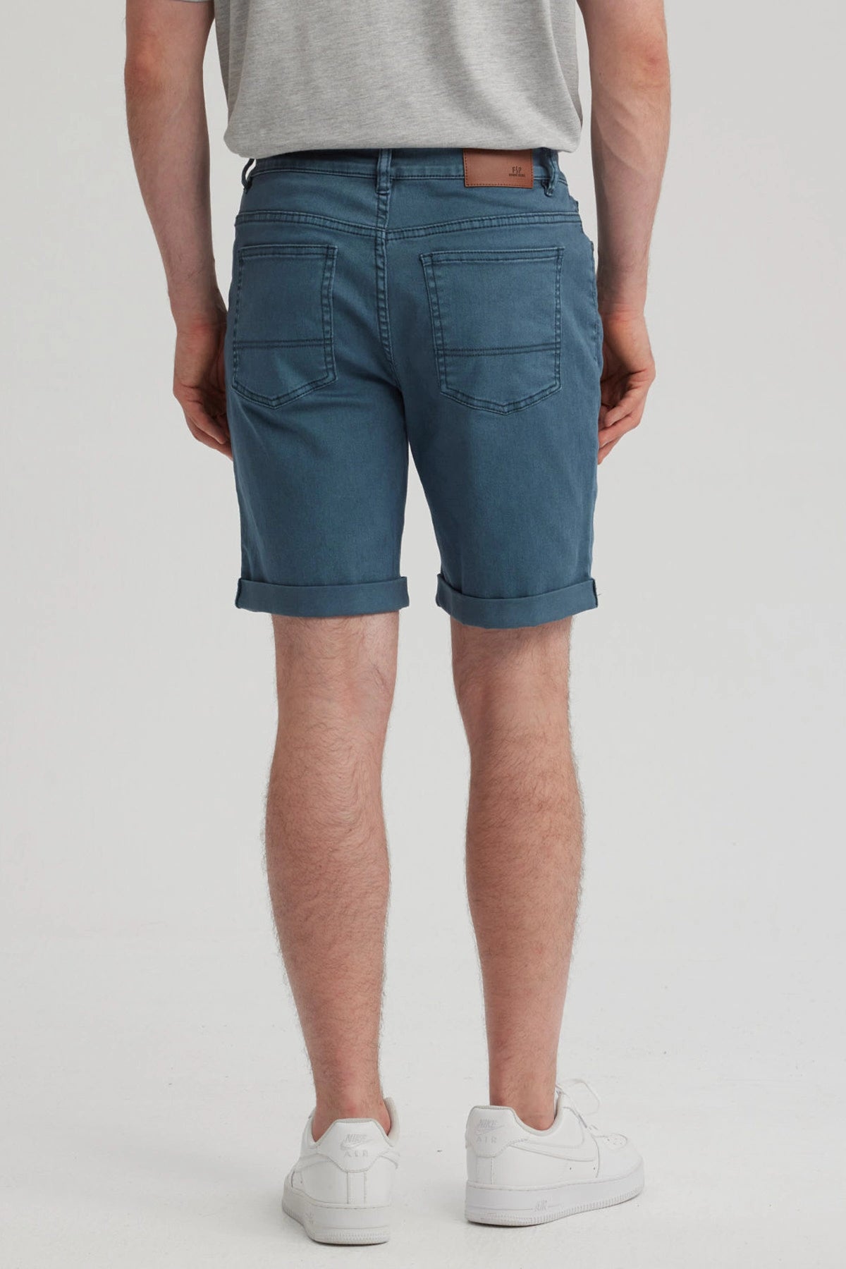 Bermuda Hombre Color Moda Petroleo