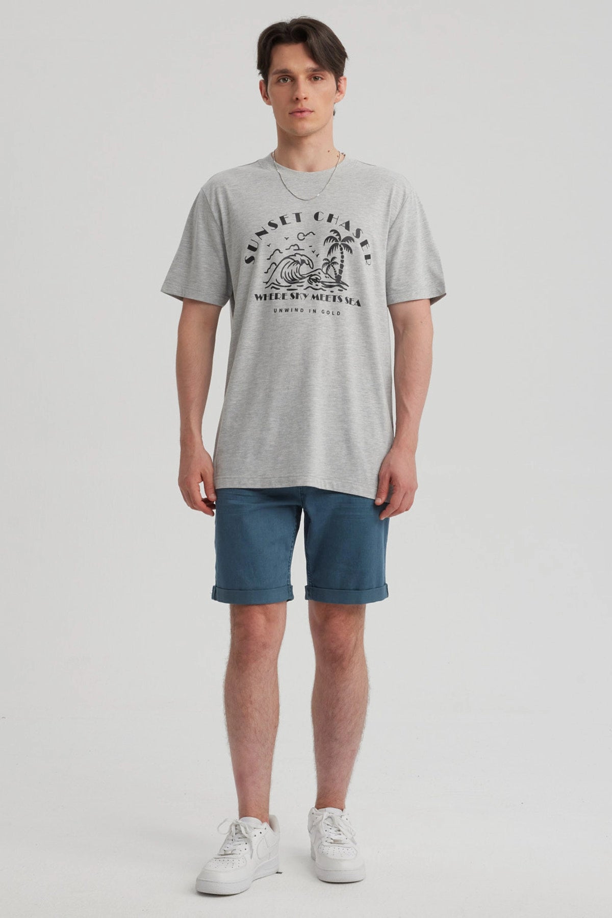 Bermuda Hombre Color Moda Petroleo