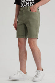 Bermuda Hombre Color Moda Verde Militar