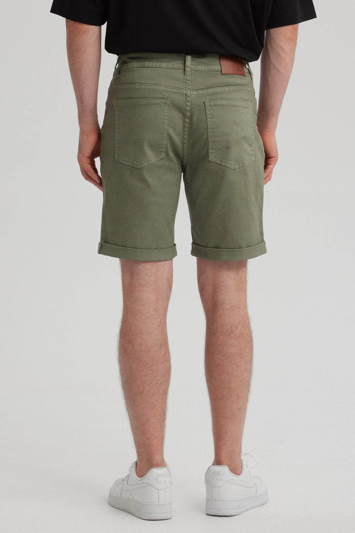 Bermuda Hombre Color Moda Verde Militar
