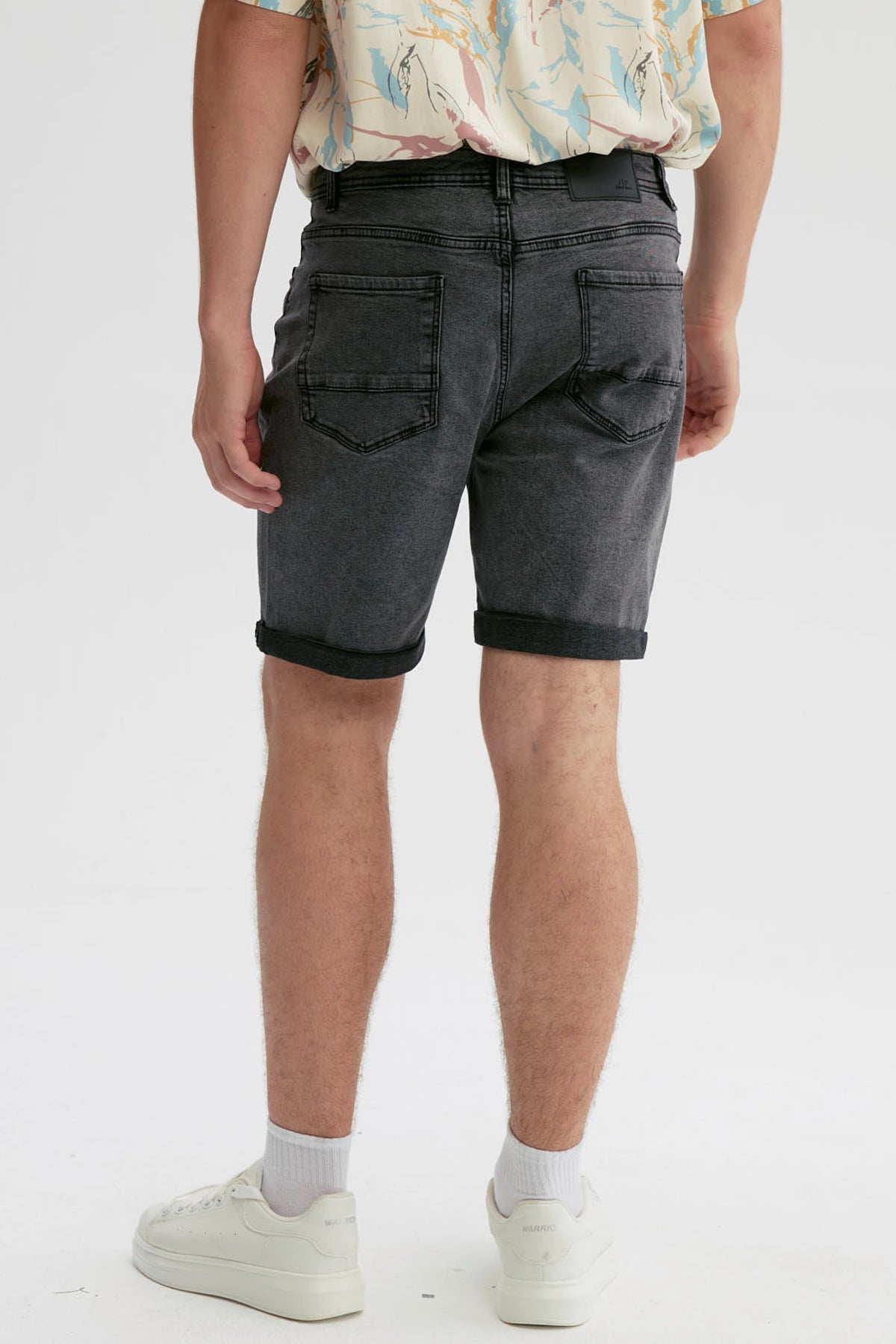 Bermuda Hombre Básica Roll Up Gris