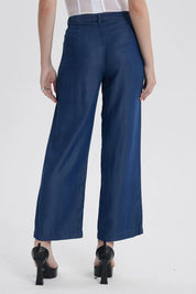 Jeans Mujer Calce Recto Ligero Azul Oscuro