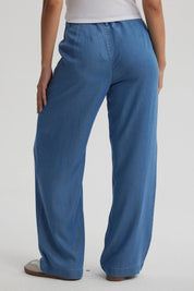 Jeans Mujer Calce Recto Ligero Azul