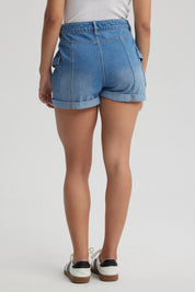 Short Mujer Cargo Azul