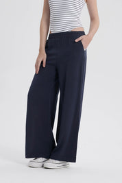 Jeans Mujer Palazzo Azul Oscuro