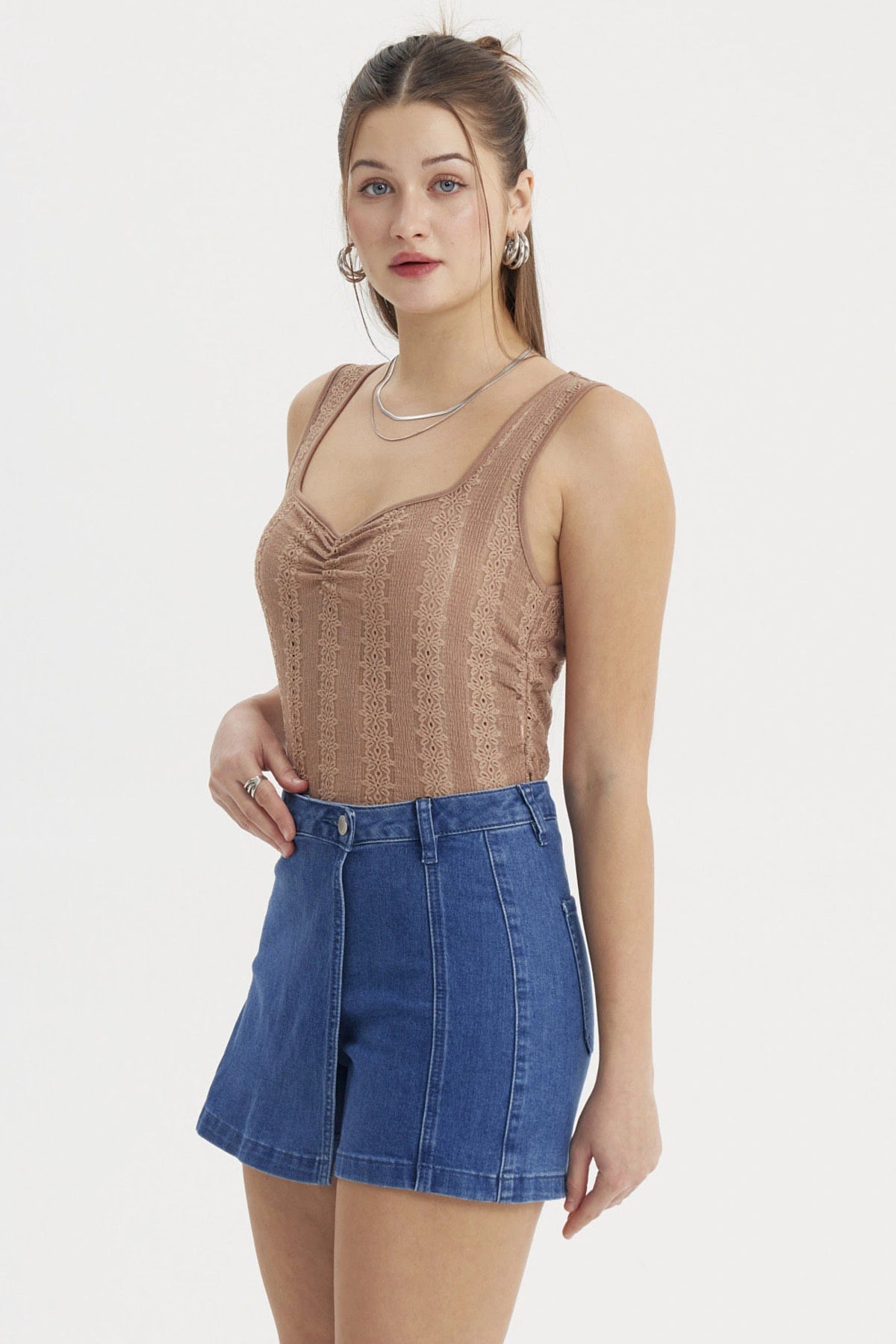 Falda Mujer Short Azul