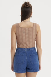 Falda Mujer Short Azul