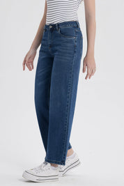 Jeans Mujer Baggy Lavado Azul