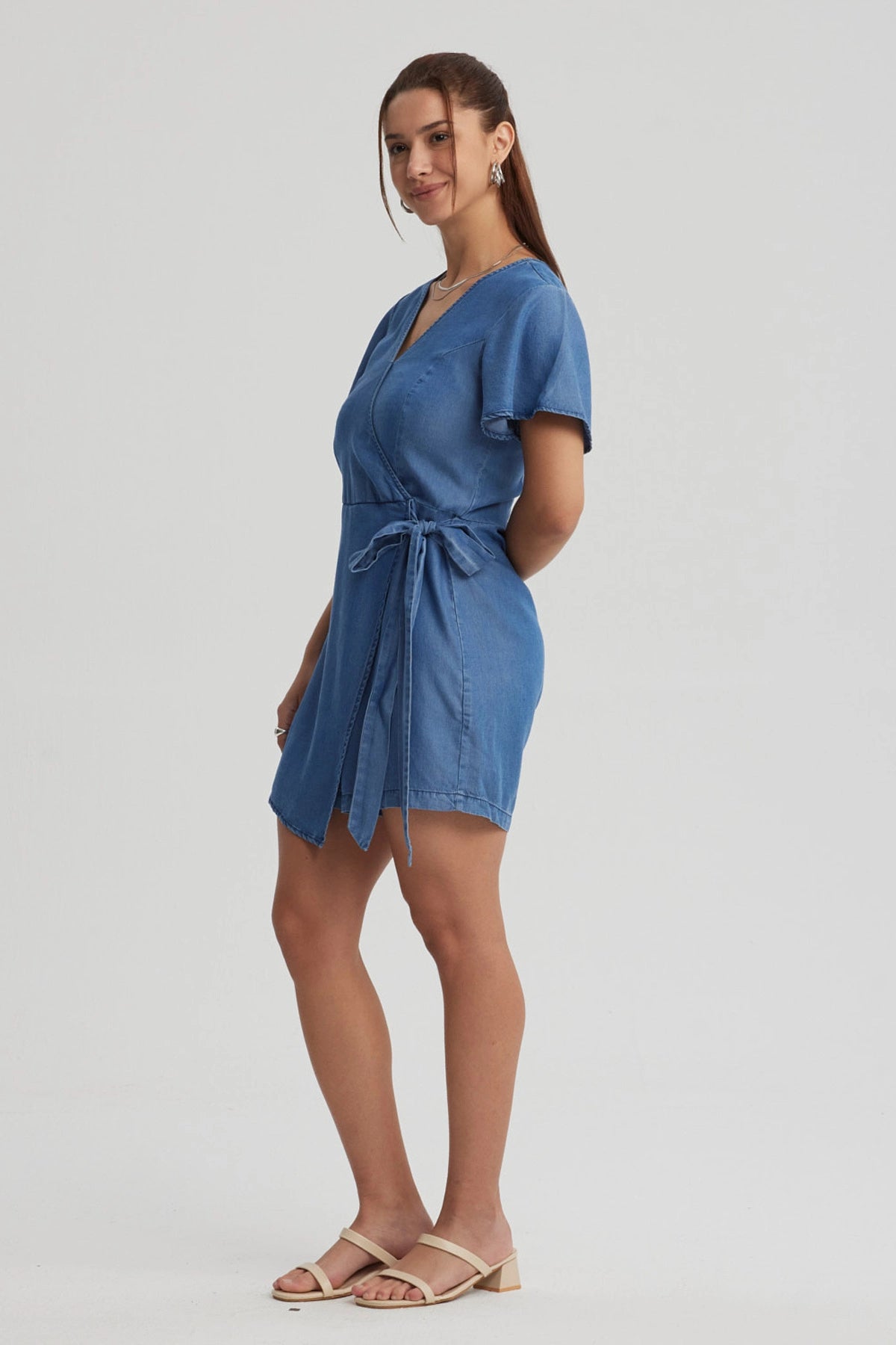 Vestido Mujer Enterito Ligero Azul Oscuro