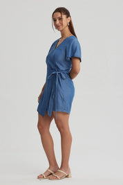 Vestido Mujer Enterito Ligero Azul Oscuro