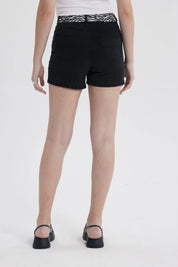 Short Mujer Mom Pañuelo Negro