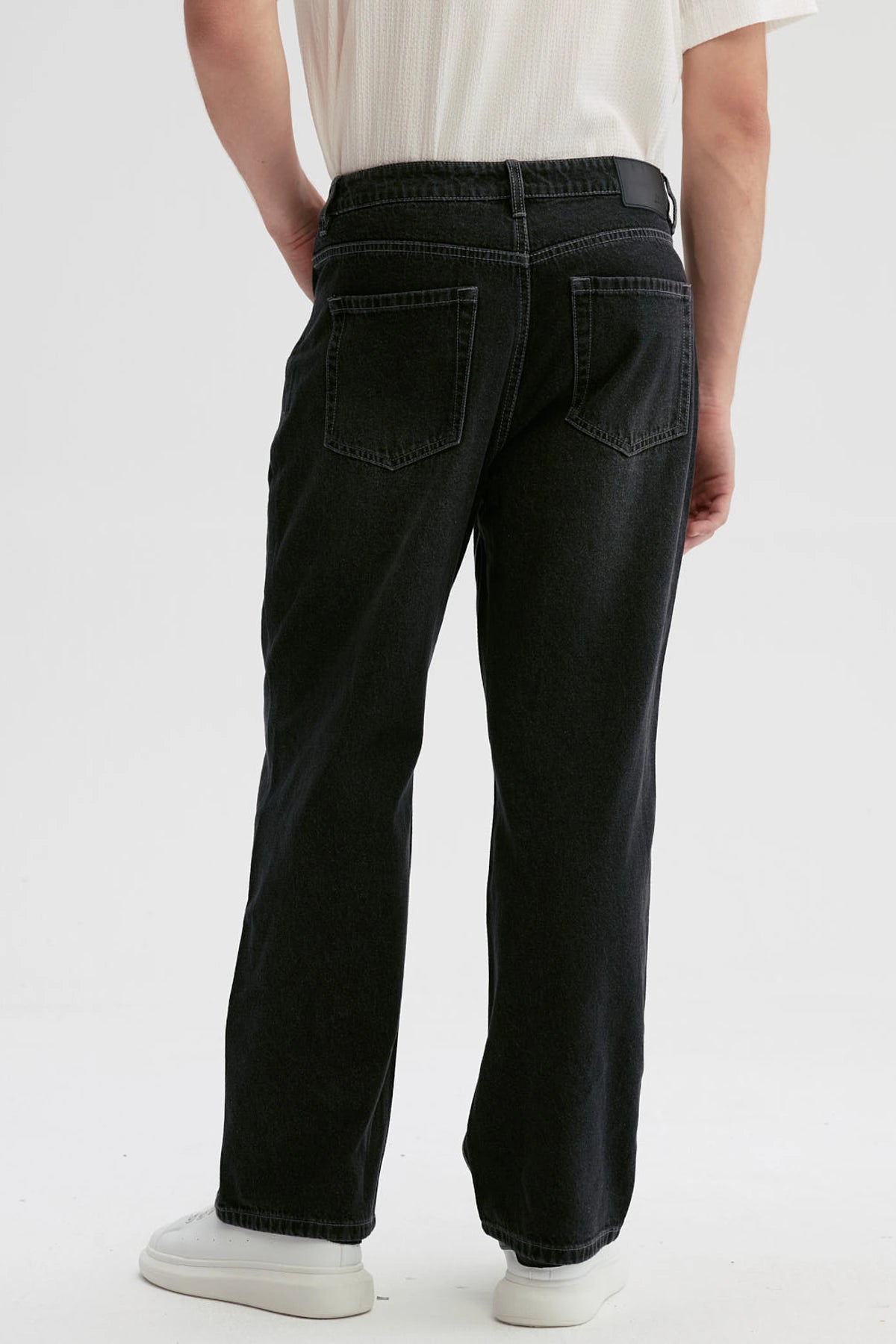 Jeans Hombre Baggy Dirty Washed Negro