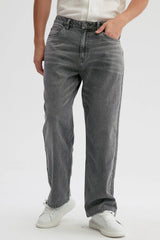 Jeans Baggy Dirty Washed Hombre Gris Claro