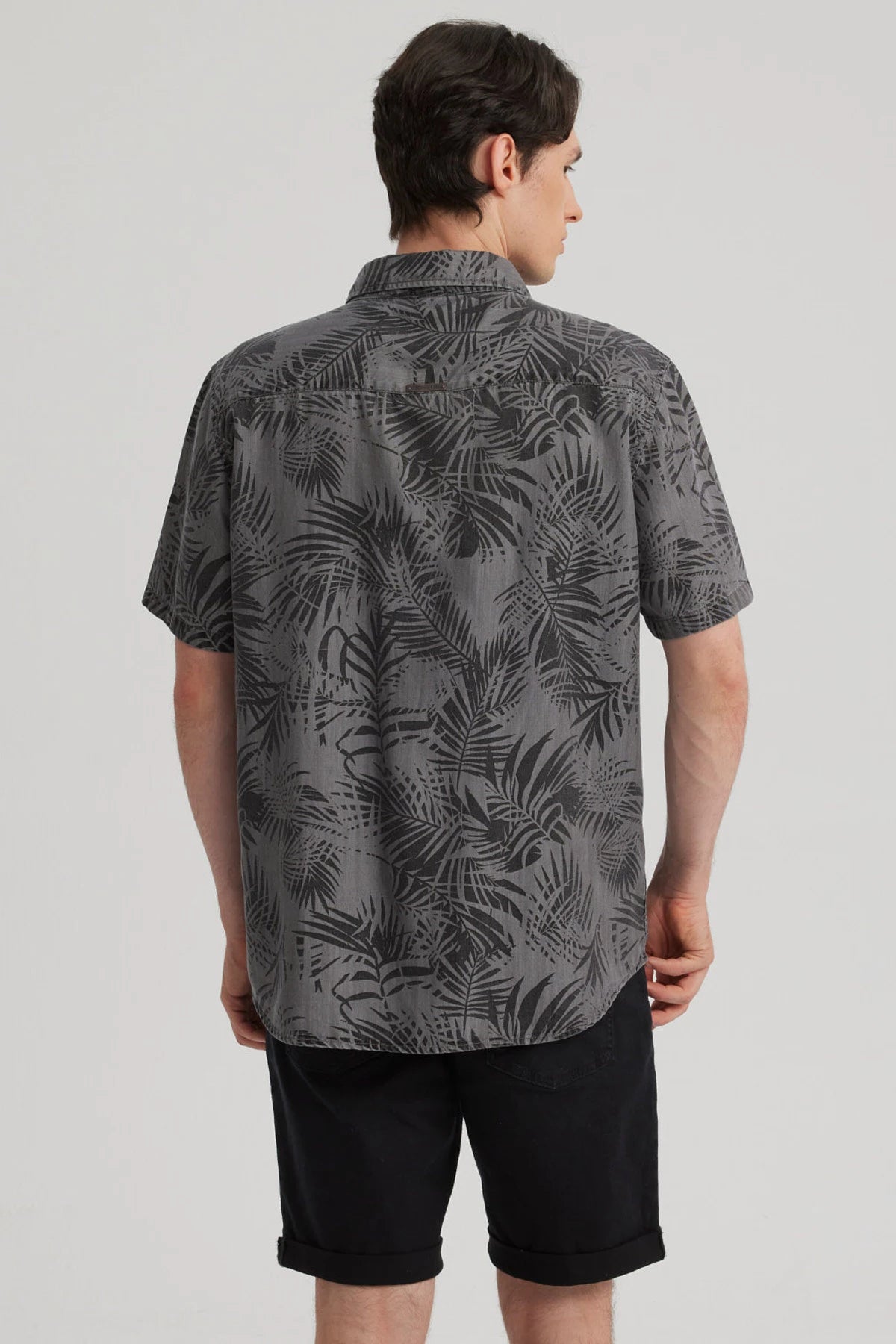 Camisa Hombre Print Gris Claro