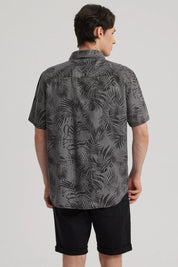 Camisa Hombre Print Gris Claro