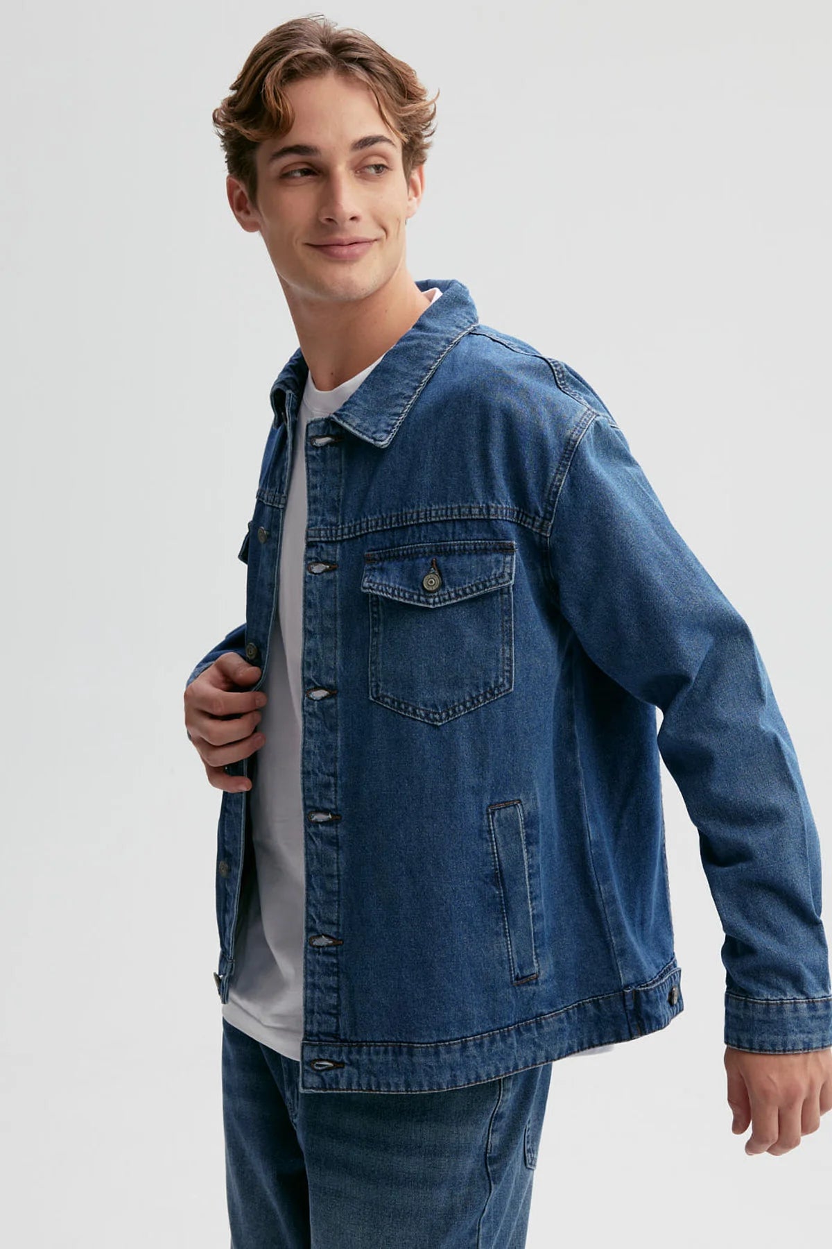 Chaqueta Hombre Clásica Azul Claro