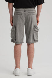 Bermuda Hombre Baggy Gris Claro