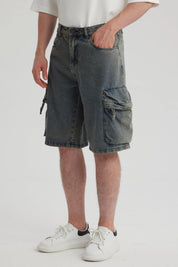 Bermuda Hombre Baggy Azul