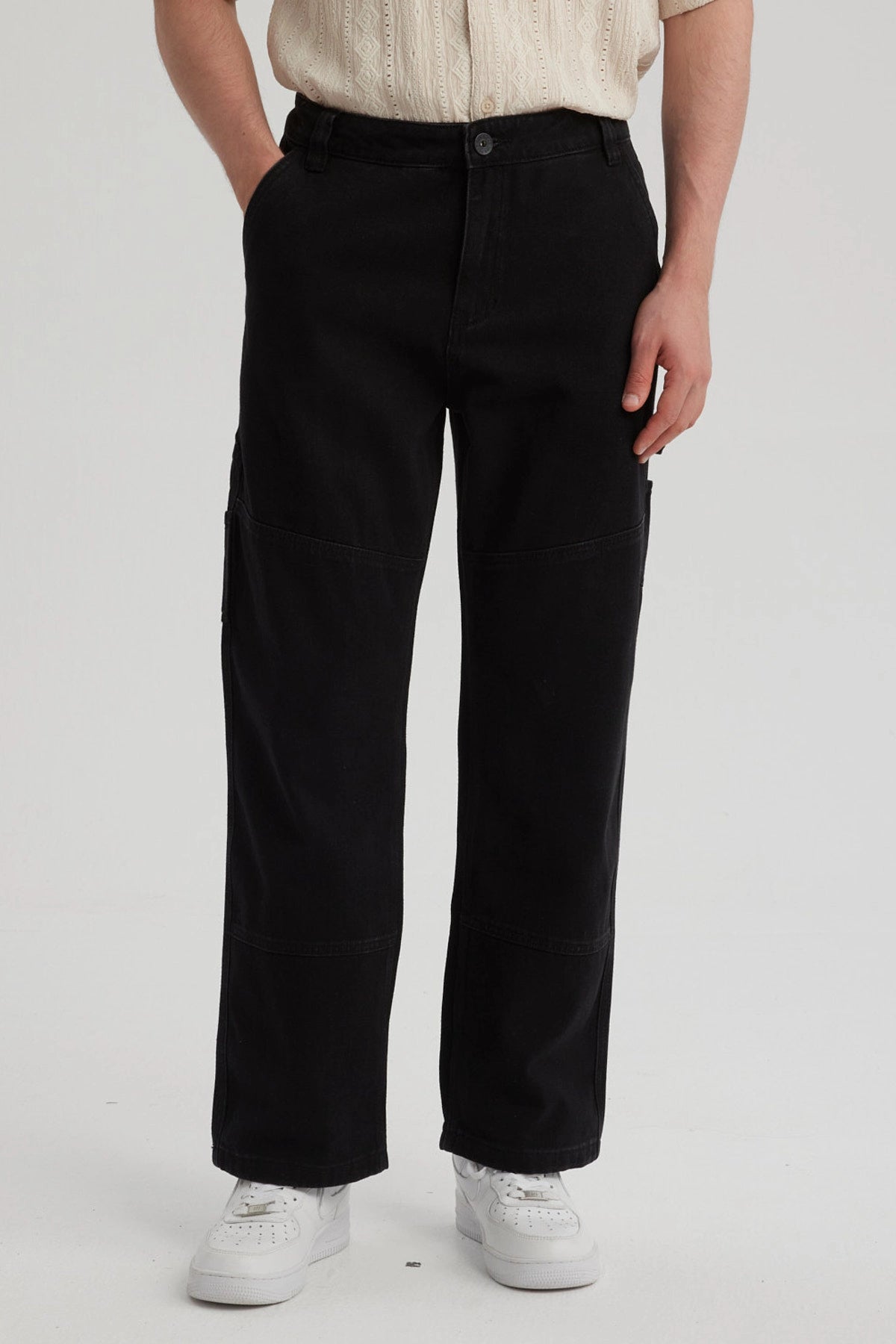 Jeans Hombre Recto Moda Negro