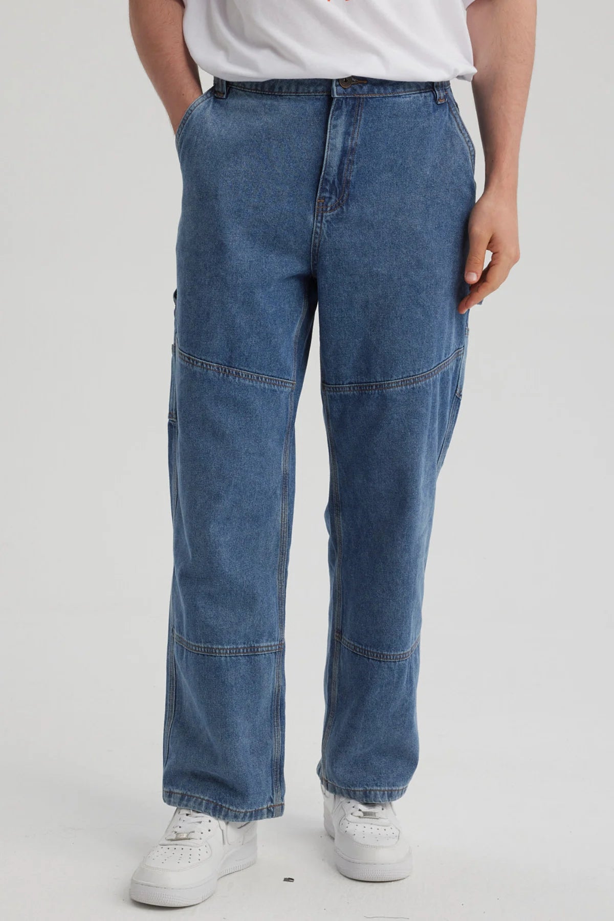 Jeans Hombre Recto Moda Azul