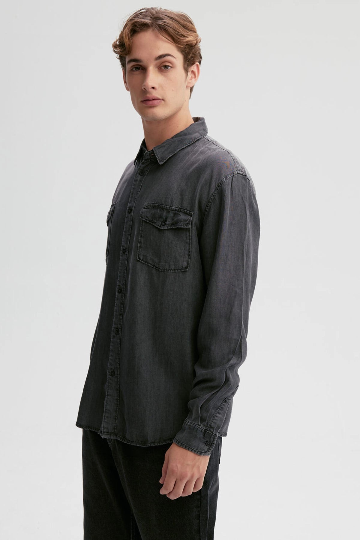 Camisa Hombre Lyocell Gris
