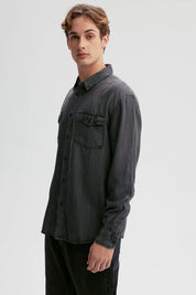 Camisa Hombre Lyocell Gris