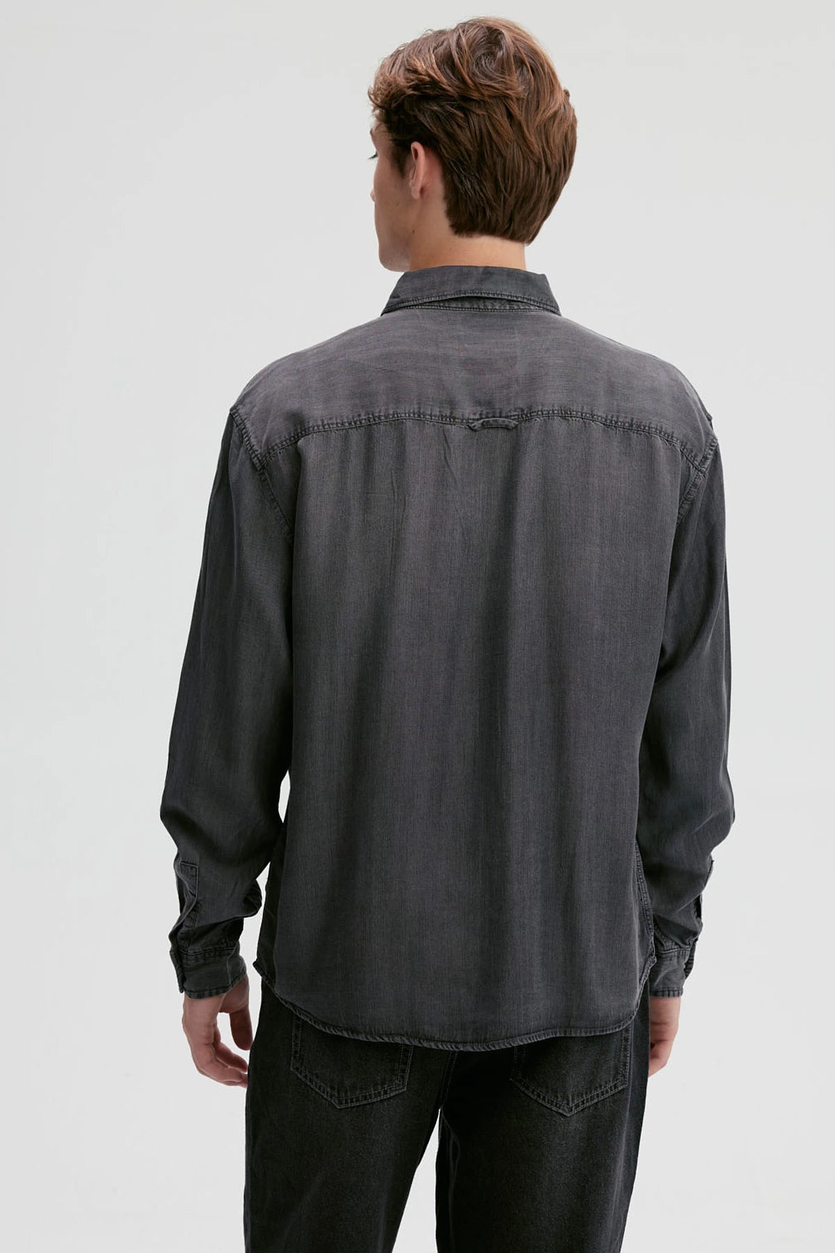 Camisa Hombre Lyocell Gris