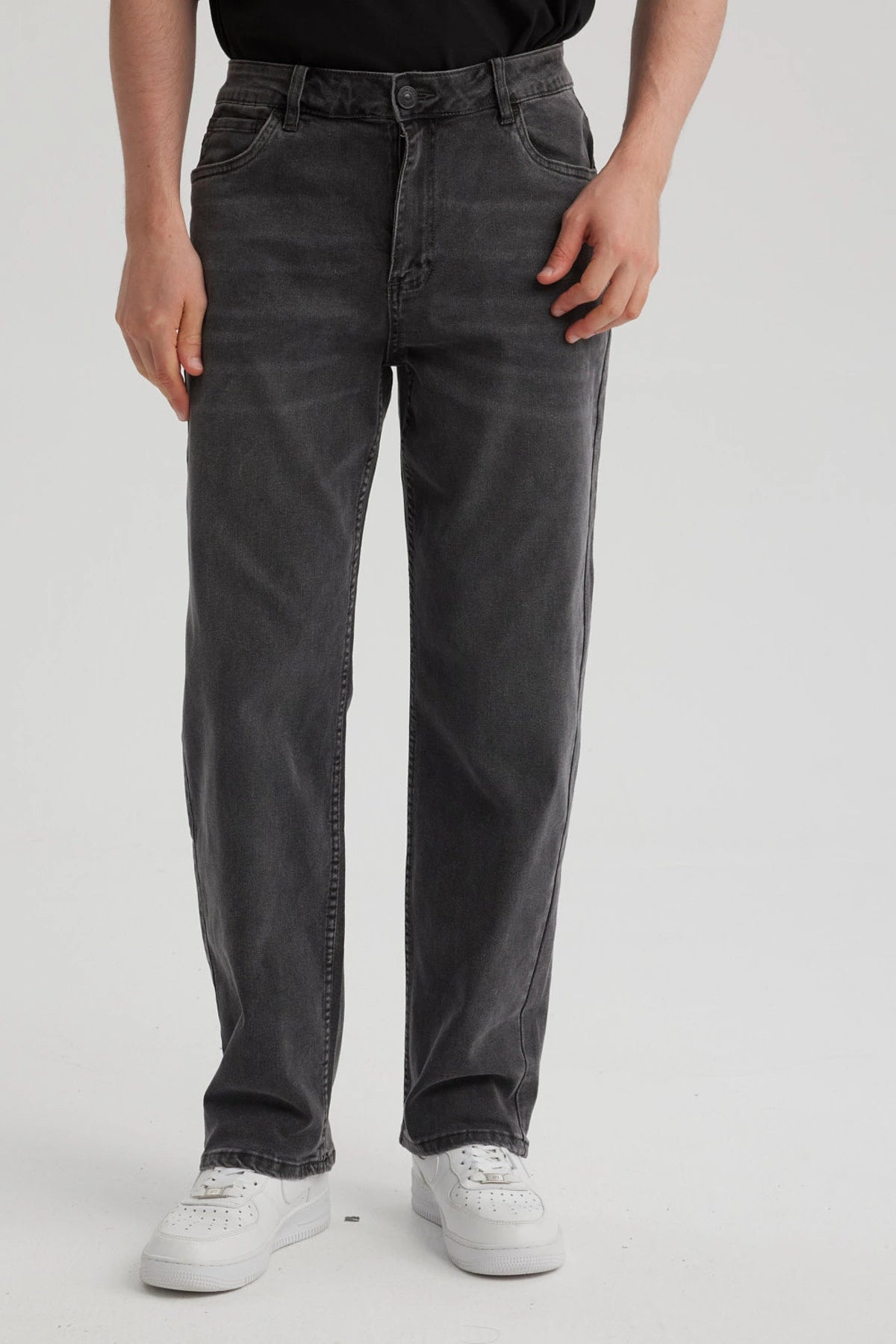 Jeans Hombre Slim Clásico Gris
