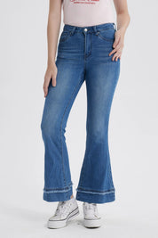 Jeans Mujer Flare Basta Azul