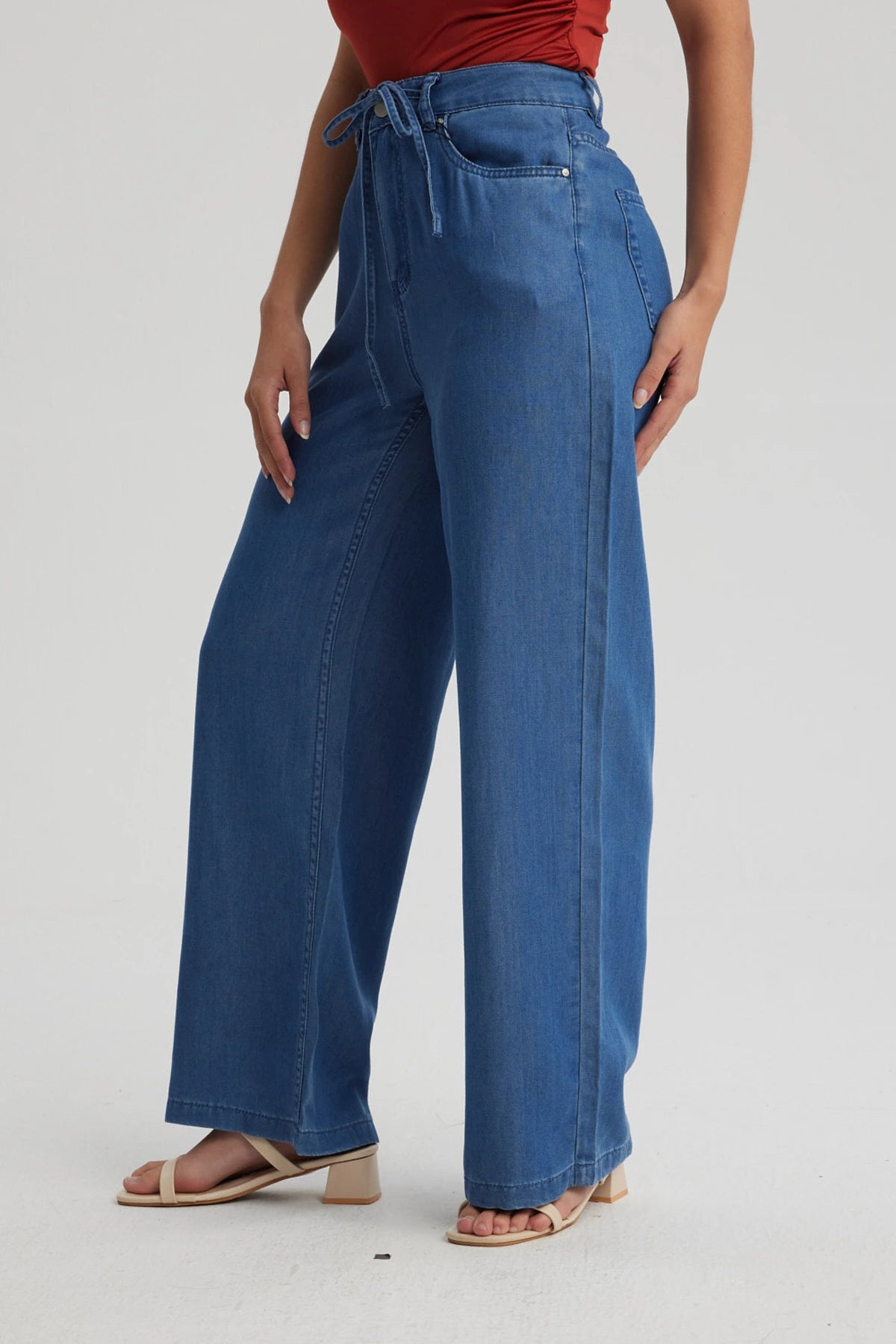 Jeans Mujer Baggy Ligero Azul