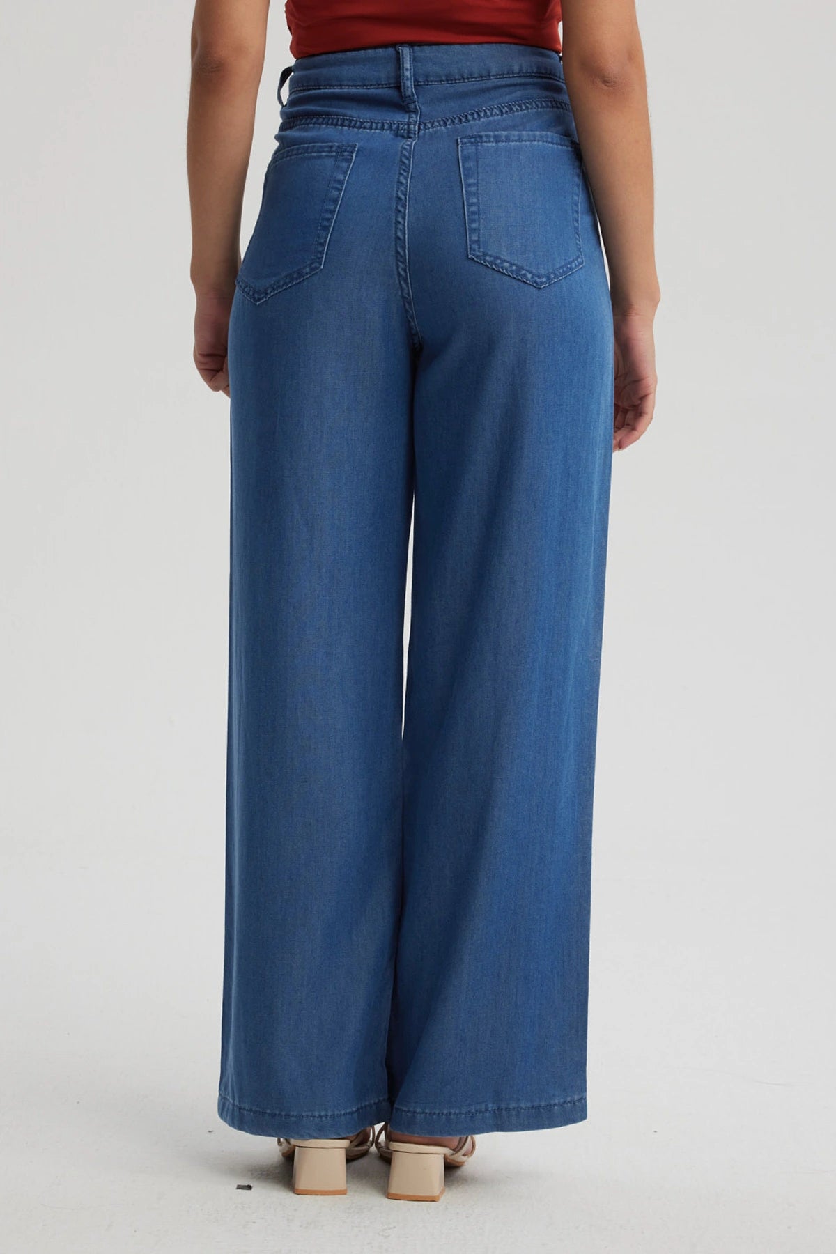 Jeans Mujer Baggy Ligero Azul