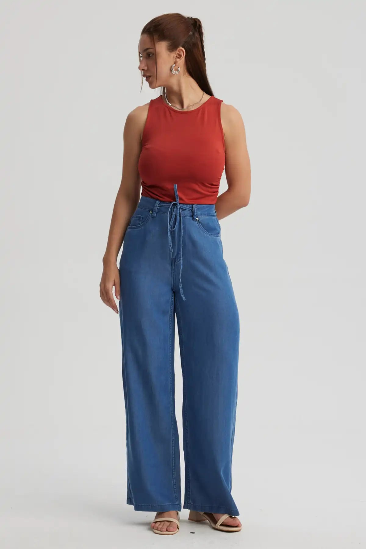 Jeans Mujer Baggy Ligero Azul