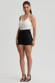 Short Mujer Strass Negro