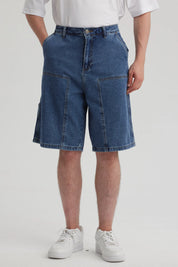 Bermuda Hombre Bolsillo Azul Claro