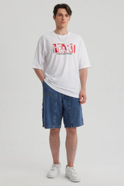 Bermuda Hombre Bolsillo Azul Claro