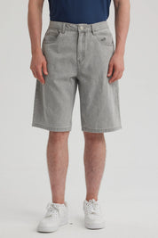 Bermuda Hombre Bolsillo Gris Claro