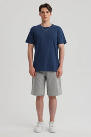 Bermuda Hombre Bolsillo Gris Claro