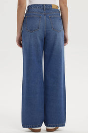 Jeans Mujer Calce Recto Azul